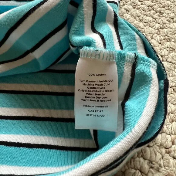 TALBOTS  -- Cotton V-Neck Tee - Merida Stripe -- Excellent Condition - Picture 13 of 13
